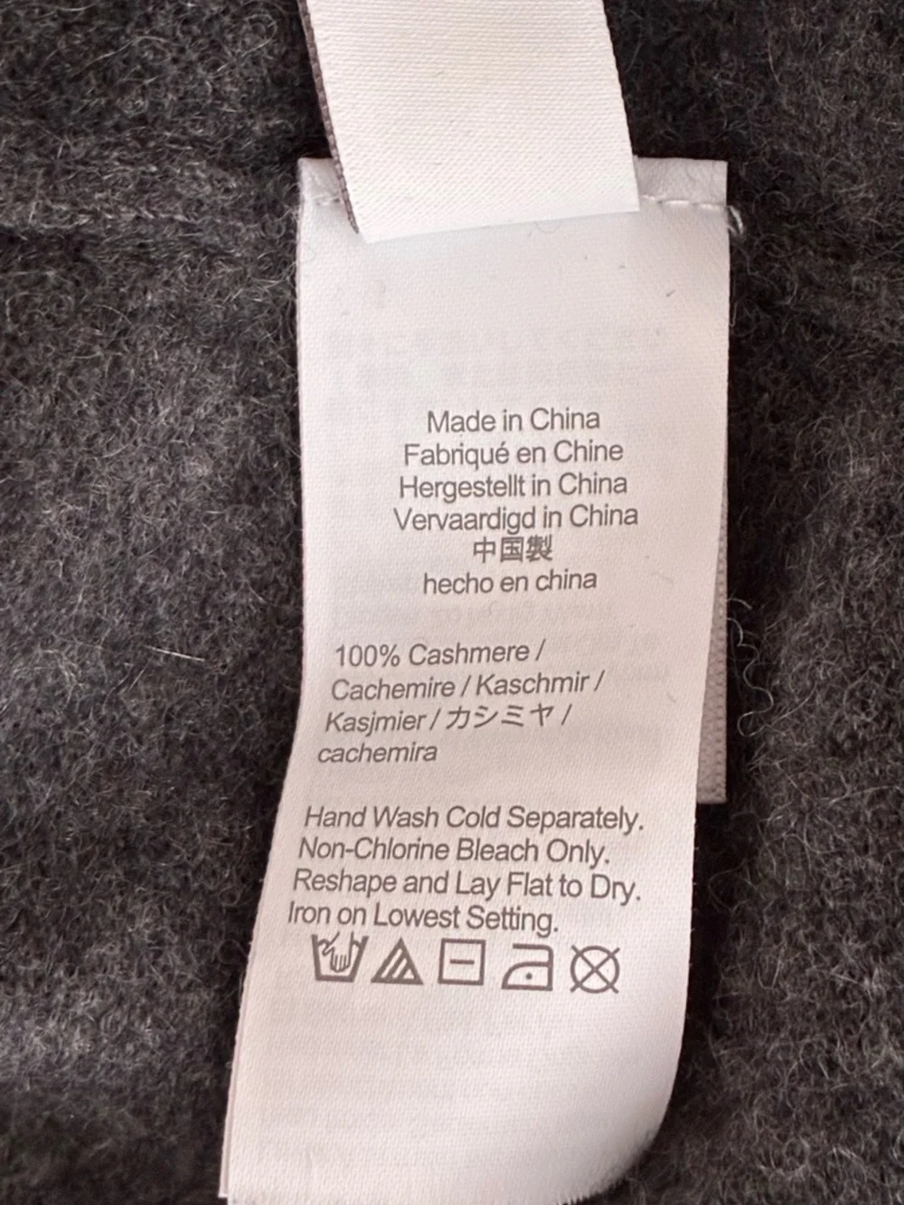 J.Crew Cashmere Quarter-Zip Heathered Charcoal Gray Men’s Sweater Size Large